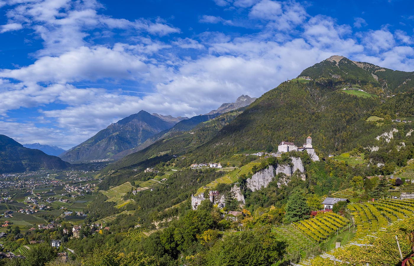 Panorama of Val Passiria, South Tyrol