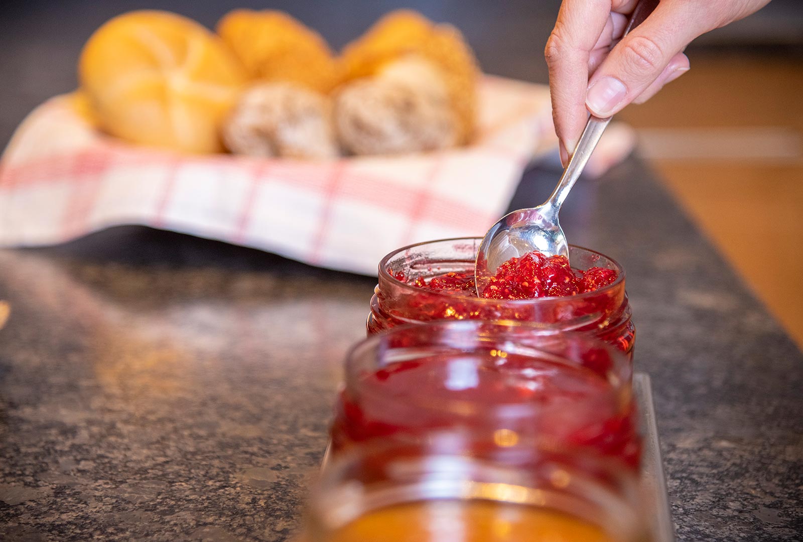 Hotel Alpenhof jam at breakfast