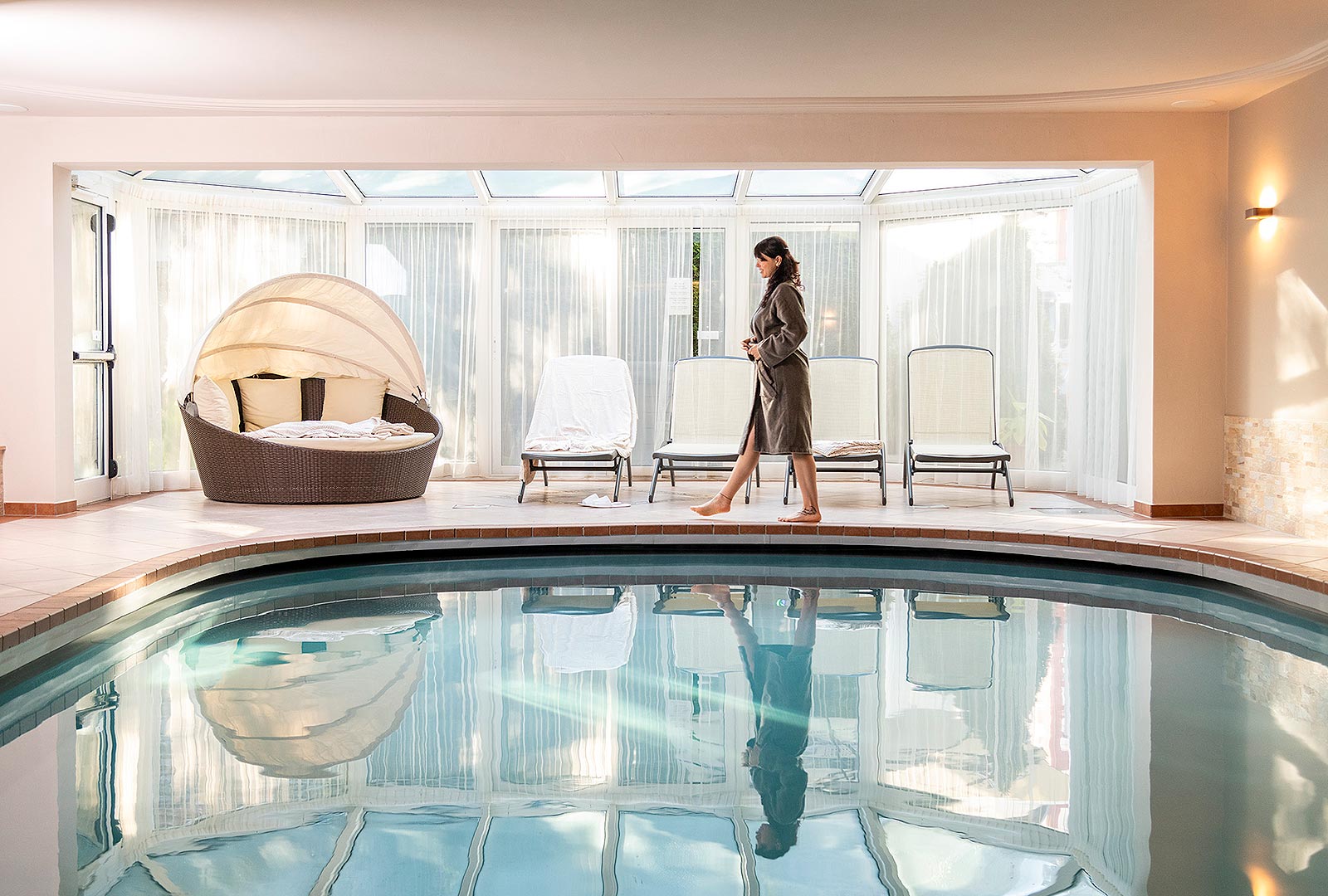 Indoor Pool at Hotel Alpenhof in Saltaus Passeiertal